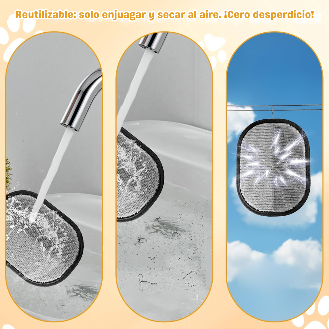 Guante electrostático quita pelos y pelusas