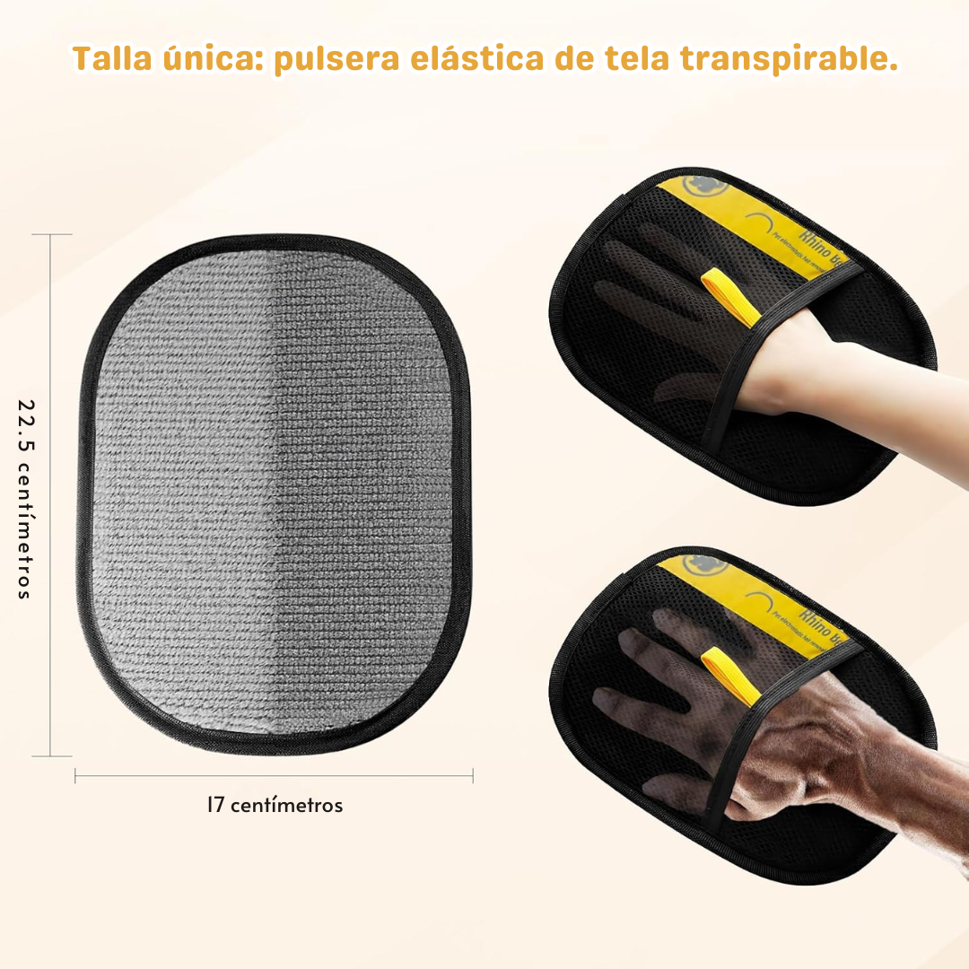 Guante electrostático quita pelos y pelusas