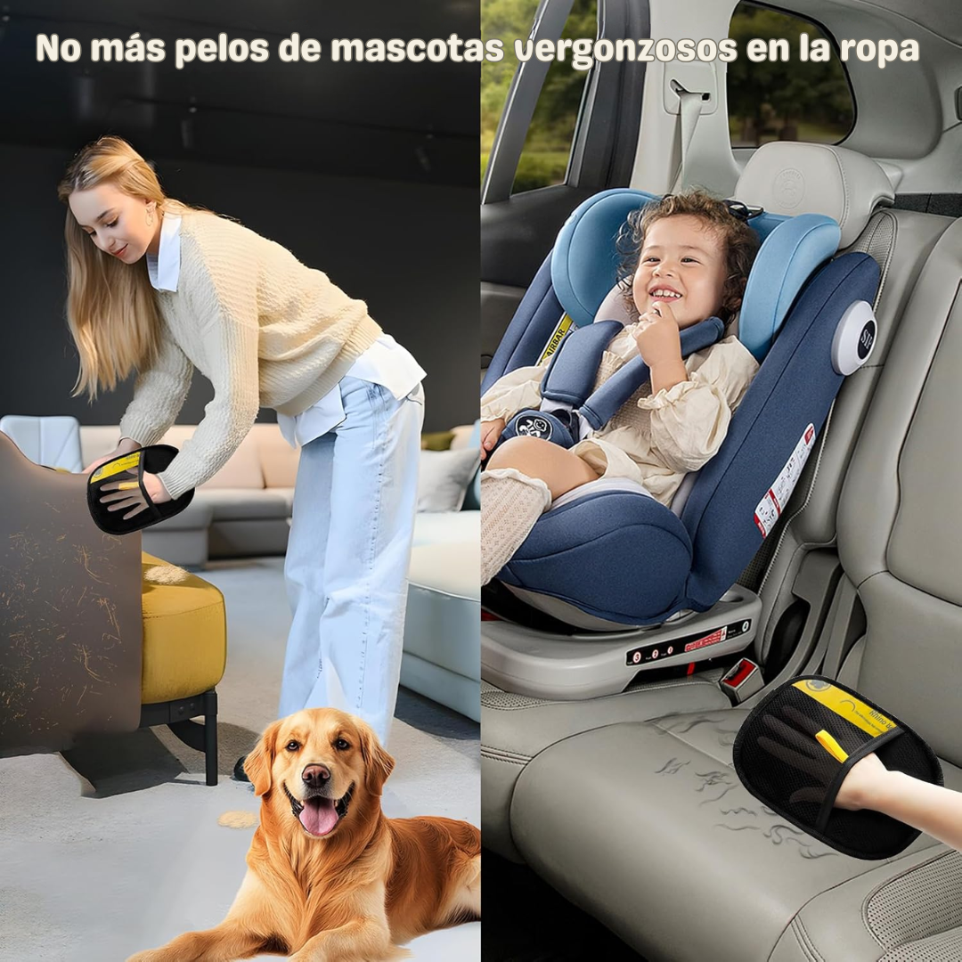 Guante electrostático quita pelos y pelusas